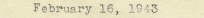 February 16, 1943
